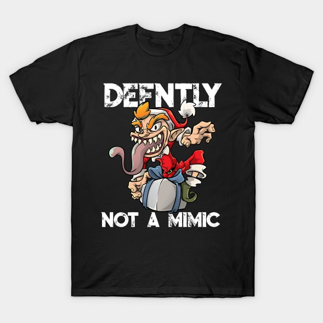 Roleplaying Mimic Creature RPG Joke Meme DM PnP Christmas T-Shirt by TellingTales